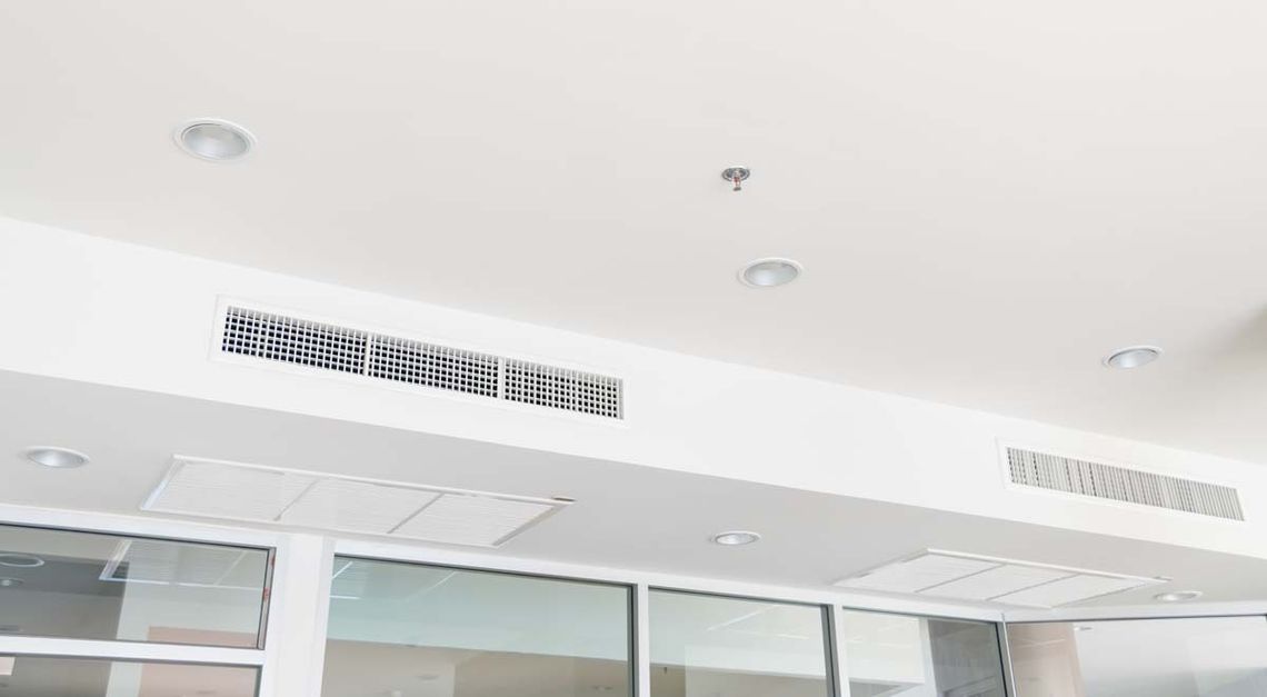 Ceiling mounted cassette type air conditioner, air conditioning Geelong, air conditioning Ballarat